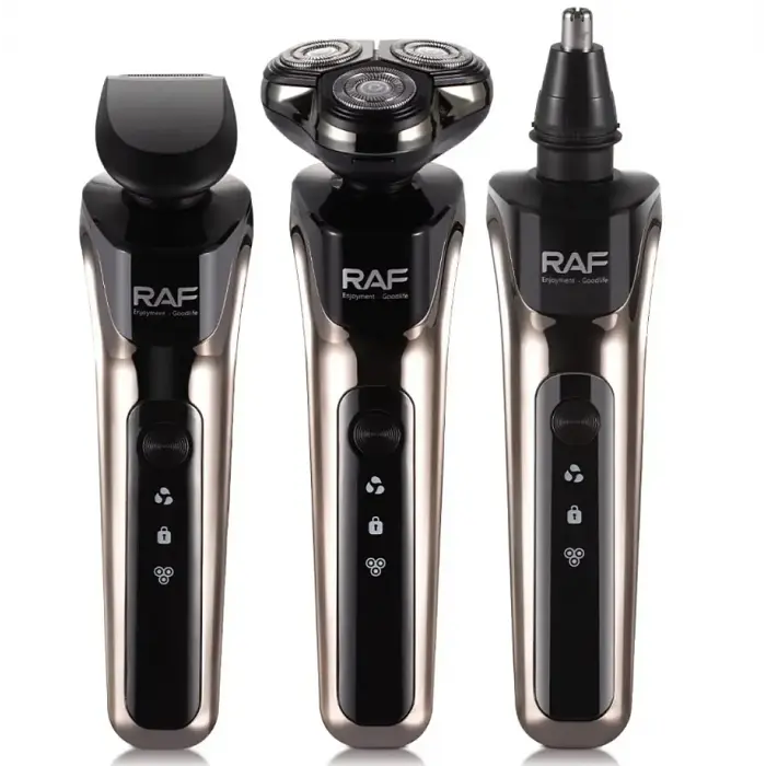 Акумуляторна електробритва RAF R4043 3 в 1 з дисплеєм, USB Type-C, сухе гоління - фото 4