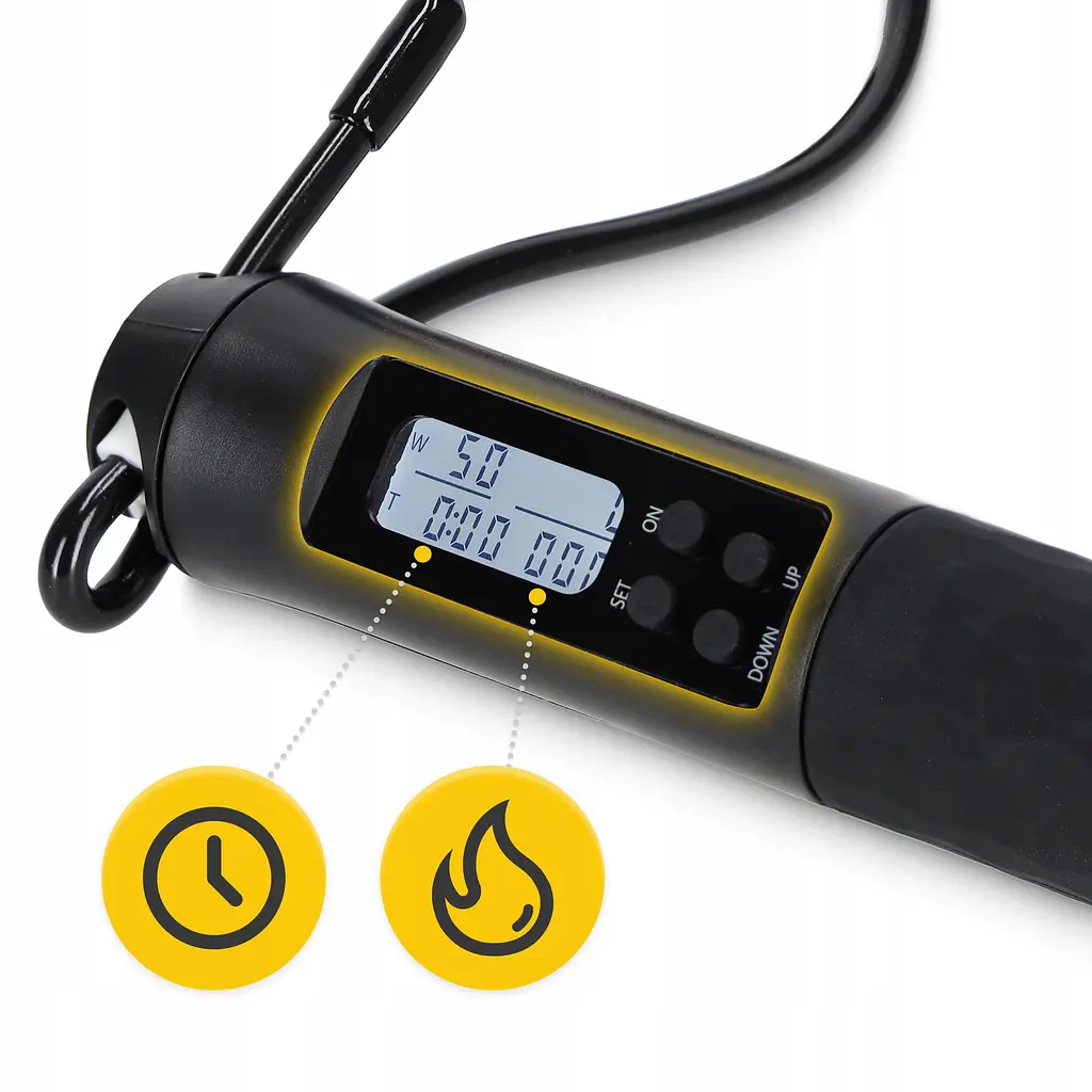 Скакалка з лічильником 4FIZJO 2 в 1 провідна/бездротова Black (P-5905973402200) - фото 2