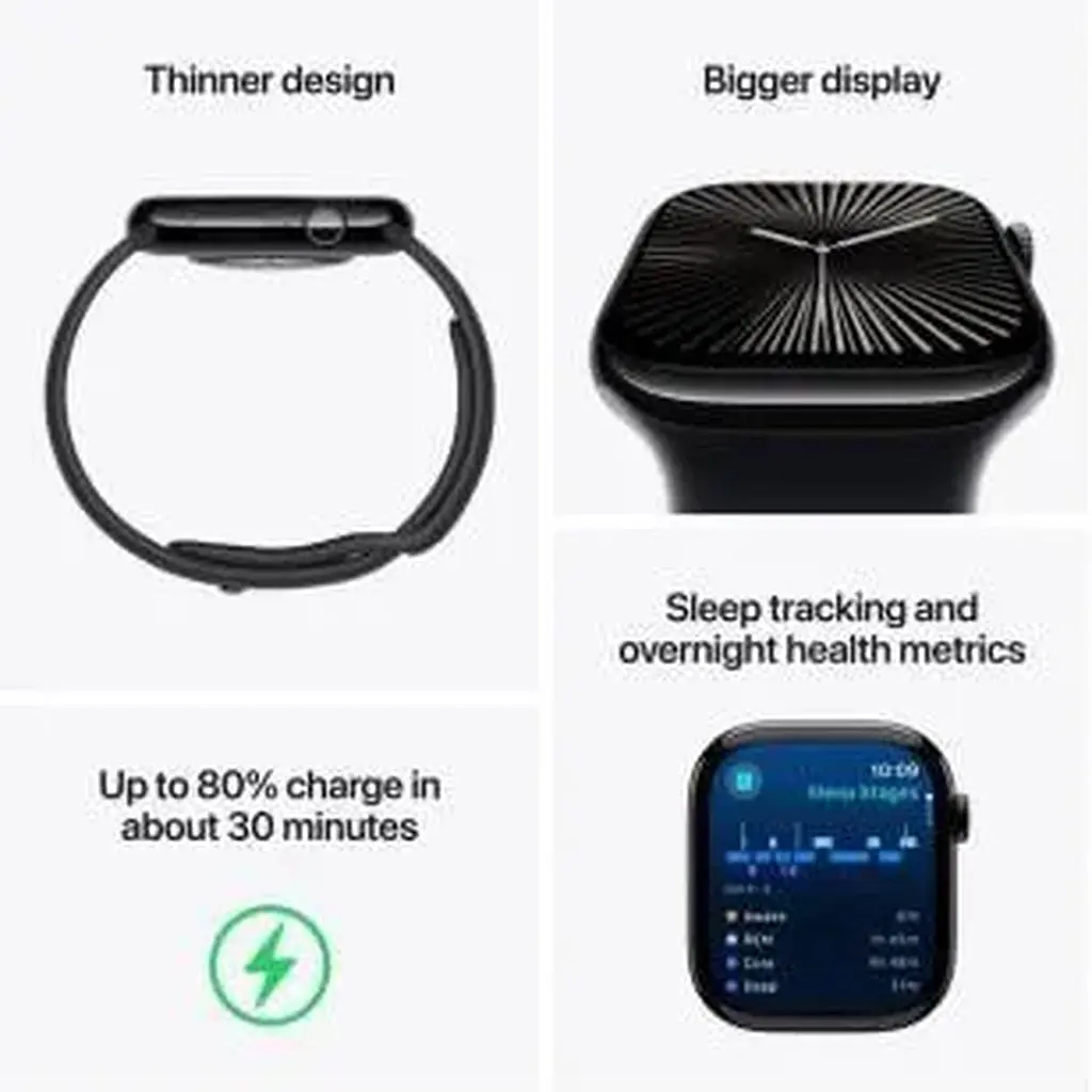 Смарт-годинник Apple Watch Series 10 GPS 46mm Rose Gold Aluminum Case w. Plum Sport Loop (MWWV3) - фото 3