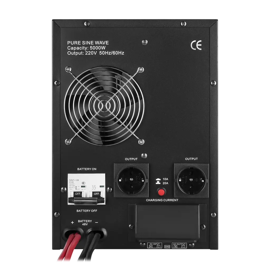 ДБЖ з правильною синусоїдою 48V LPY-B-PSW-7000VA+(5000Вт)10A/20A - фото 4