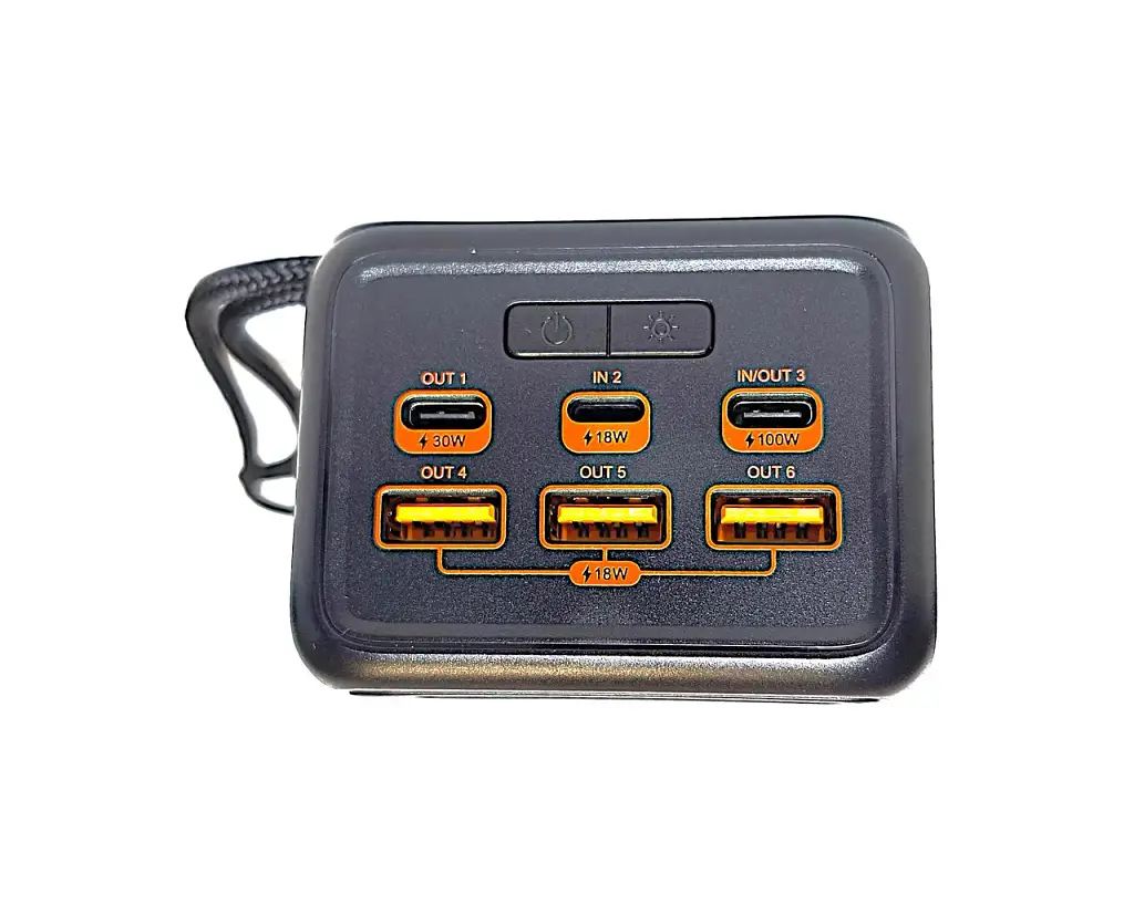 Павербанк Veger Tank Boost 56000mAh 207Wh PD 130W, Type-C (20V/5A), QC 3.0, PPS, 3×USB, ліхтарик - фото 6