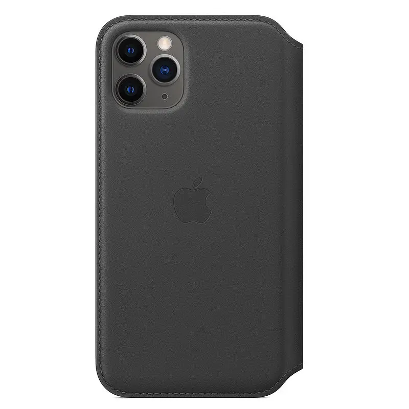 Оригинальный кожаный чехол-книжка Apple Leather Folio для iPhone 11 Pro (5.8") Black MX062ZM/A - фото 10