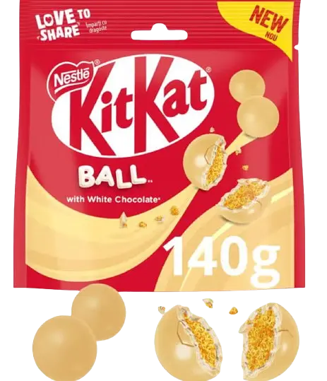 Шоколадні кульки KitKat Ball White Chocolate Branco 140г - фото 2