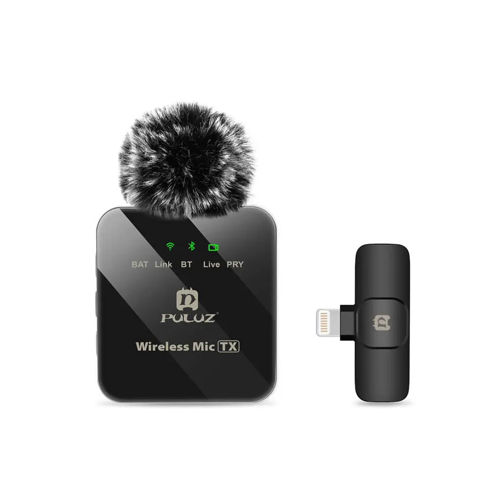 Мікрофон Puluz для iPhone/iPad 8-контактний приймач Black (PU645B)