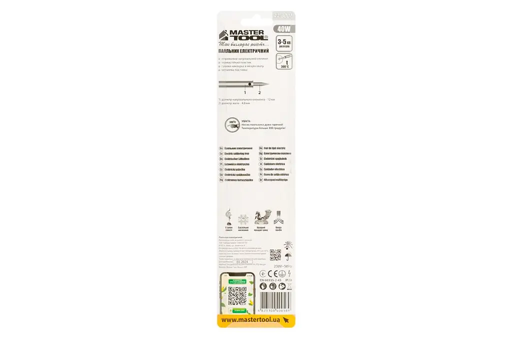 Паяльник контактный электрический Mastertool 40 Вт 44-0007 - фото 4