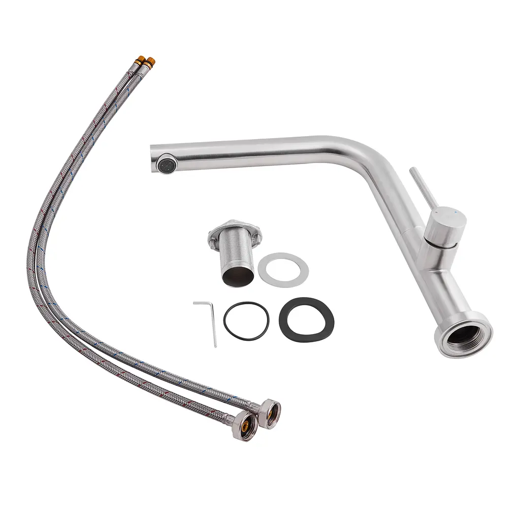 Смеситель для кухни Qtap Zdenek QTZDN9032103FC Brushed Nickel PVD, Никель - фото 4