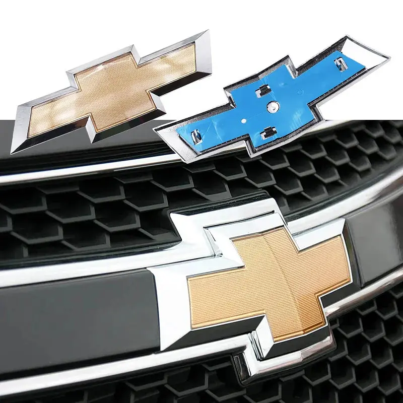 Емблема передня Chevrolet Cruze (2009-2014р) золото+хром 240х82мм пластик (на засувках) - фото 3