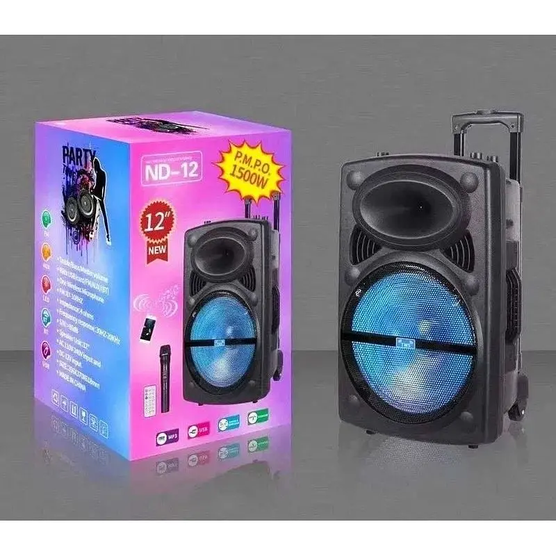 Професійна акустична система XPRO NDR-12 караоке Bluetooth мікрофон RGB пульт (MER-15678_3136) - фото 4