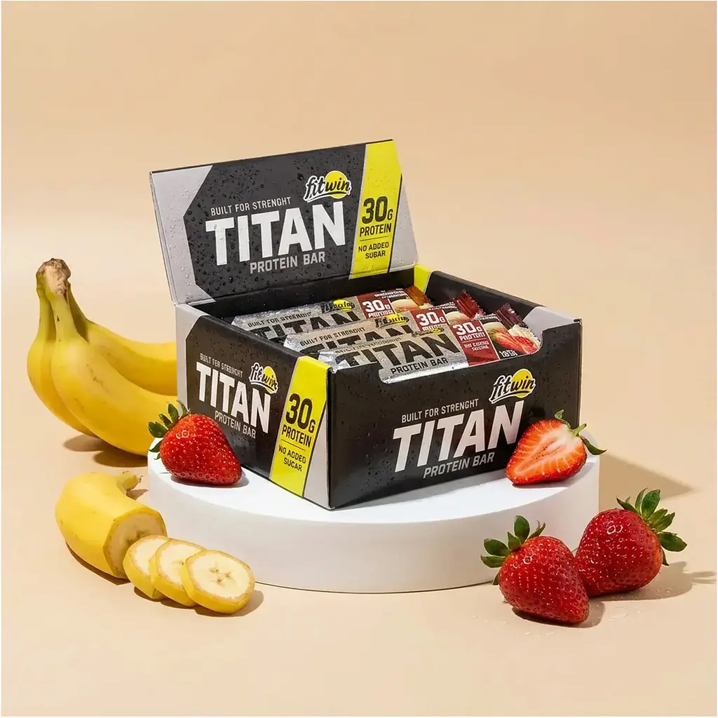Батончик FitWin Titan 9x85 г Полуниця Банан - фото 2