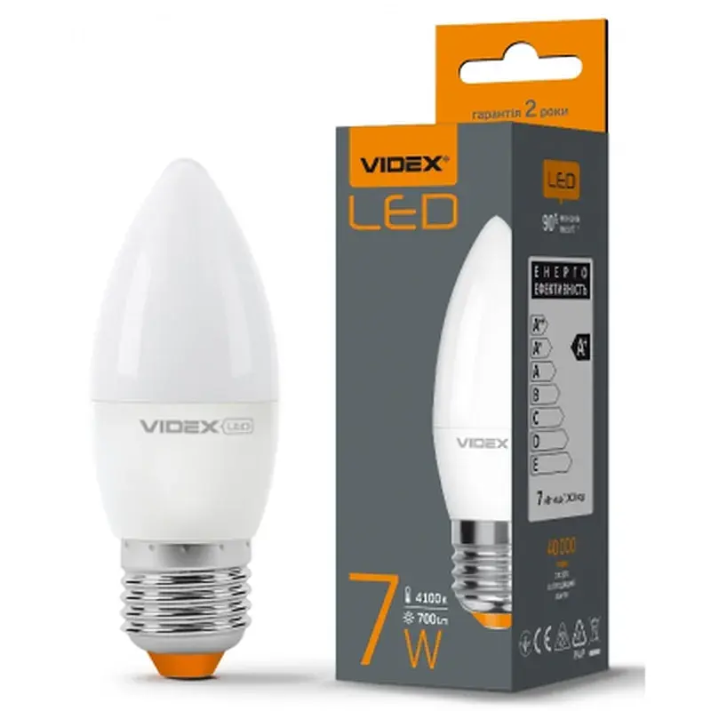 Лампочка Videx LED C37e 7W E27 4100K (VL-C37e-07274) - фото 3