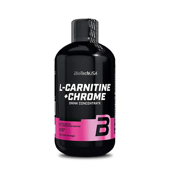Жироспалювач BioTech L-Carnitine + Chrome, 500 мл - Апельсин