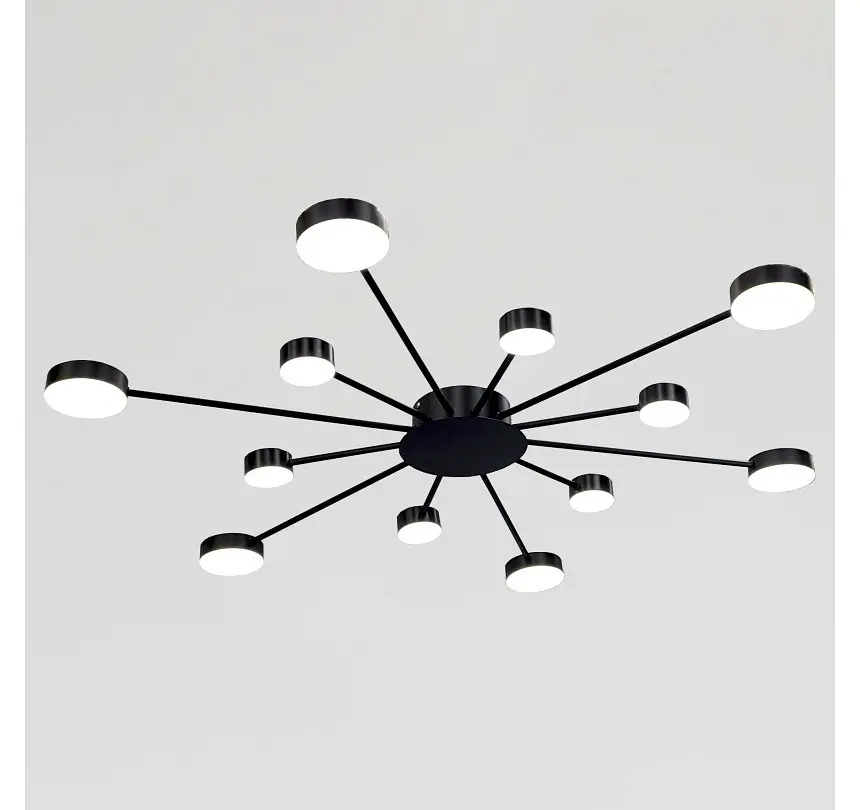 Світлодіодна люстра стельова Artlight 6473/12 з круглими плафонами, 74 Вт - фото 3