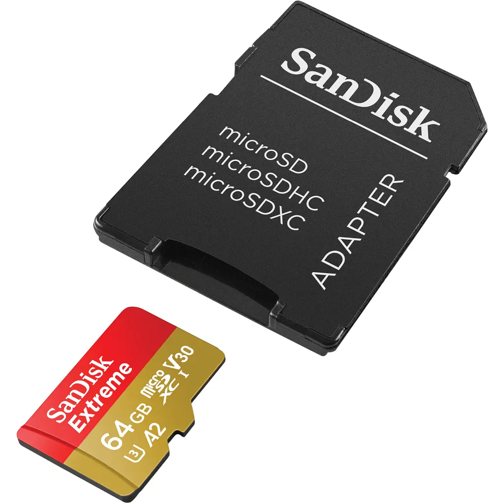 Карта пам'яті SanDisk 64GB microSD class 10 UHS-I U3 Extreme (SDSQXAH-064G-GN6MA) - фото 2