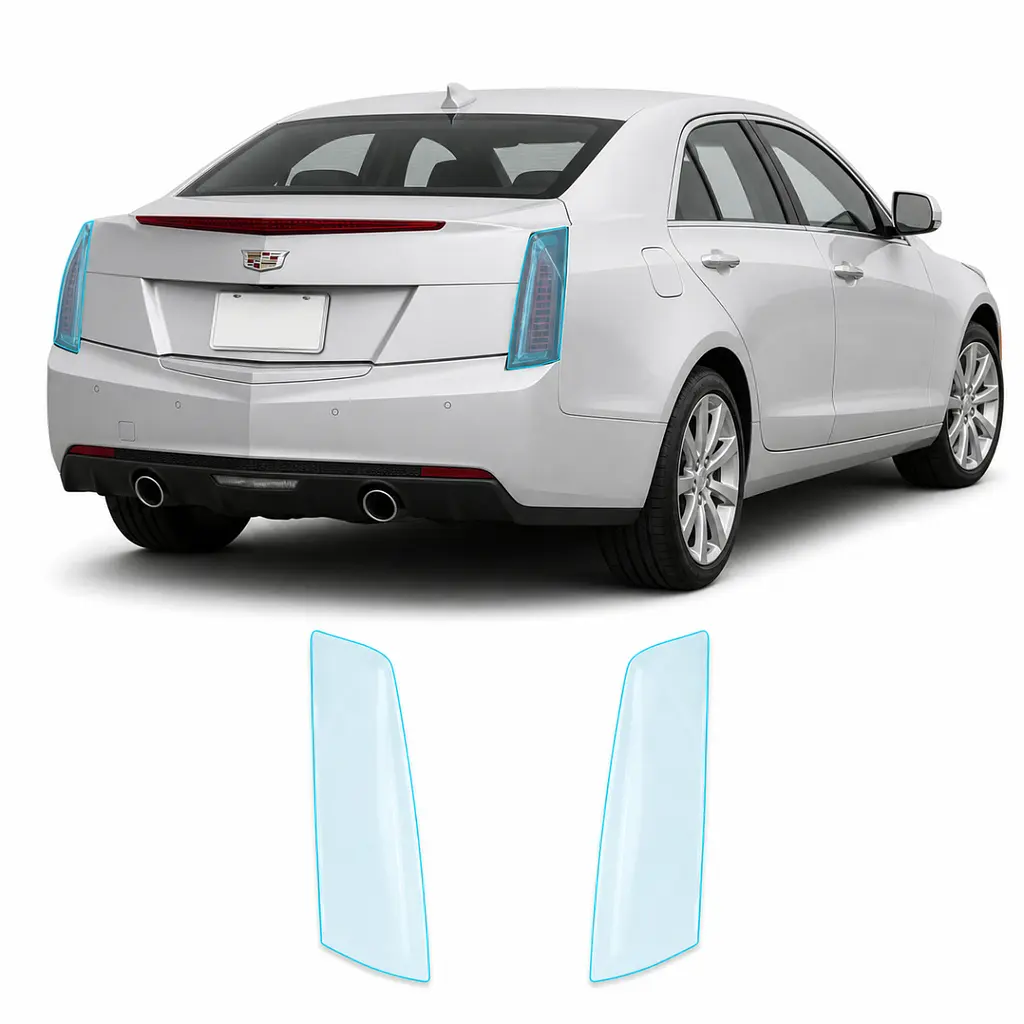 Антигравійна захисна бронеплівка за лекалами для Cadillac ATS I 2013-2019 - задні ліхтарі стопи