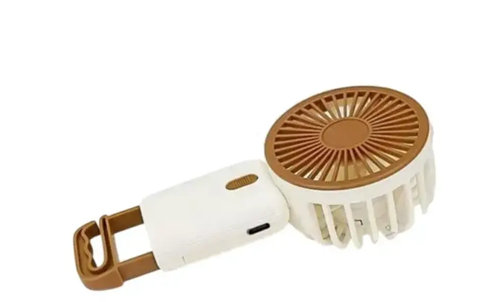 Портативний міні-вентилятор Multi Fan RL-07 акумуляторний USB Коричневий - фото 2