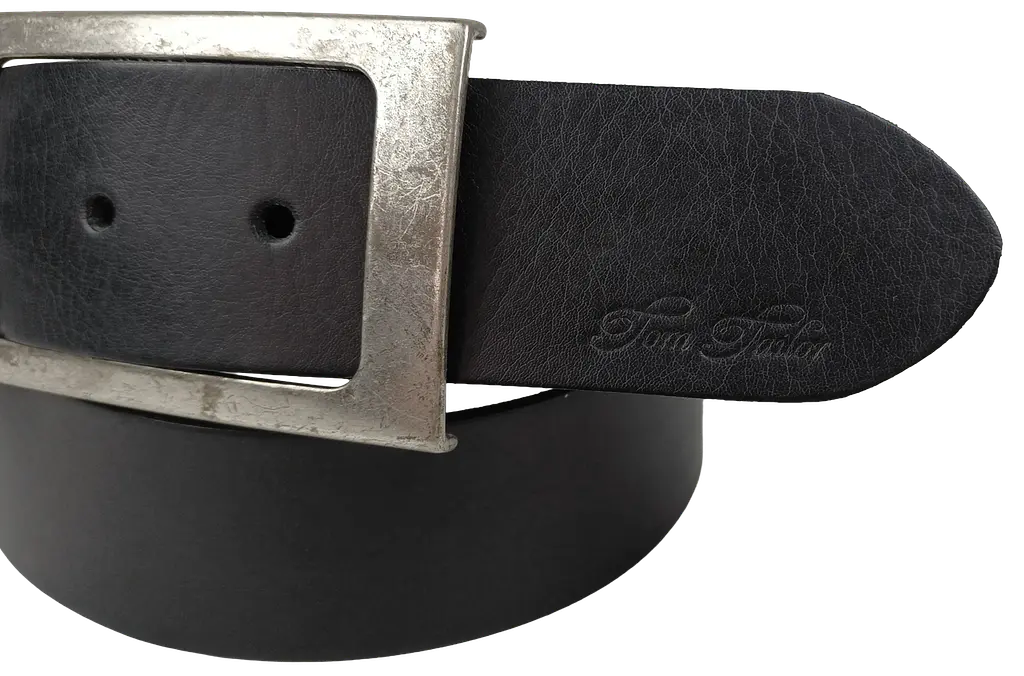Ремінь жіночий Tom Tailor Vintage під джинси 105 см 3.8 см шкіра Чорний - фото 7