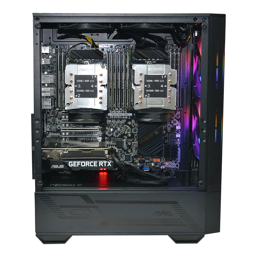 Двопроцесорна робоча станція Power Up #611 Intel Xeon Platinum 8260 x2/128 GB/SSD 1TB/GeForce RTX 5060Ti 16 Gb - фото 2