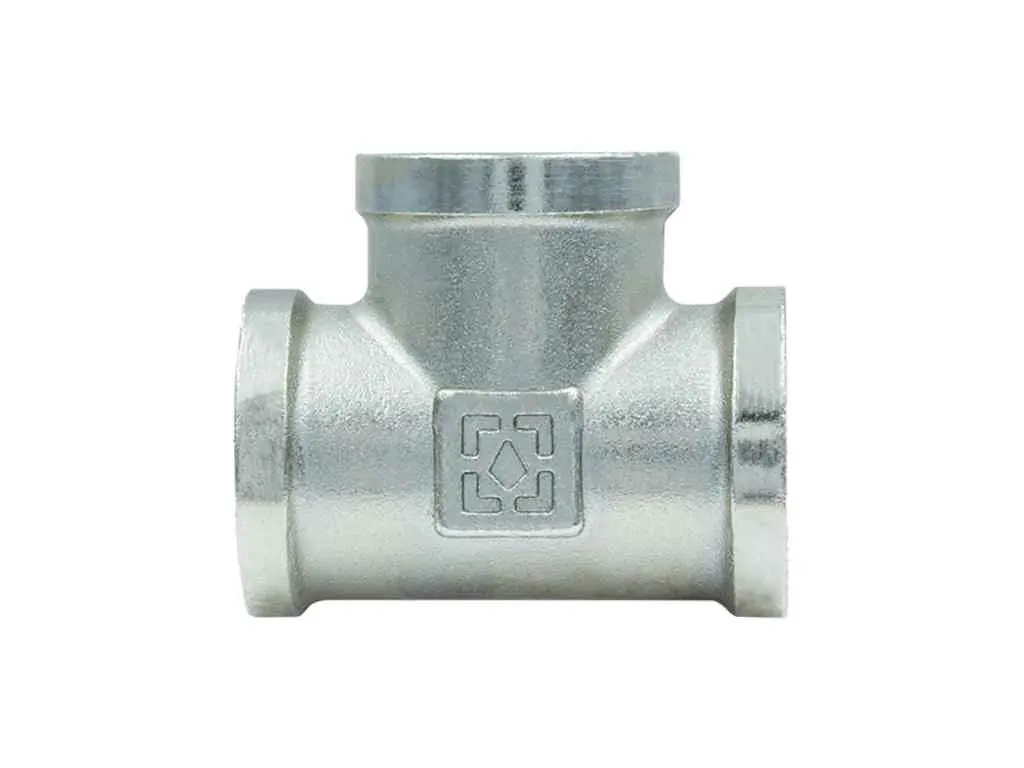 Трійник RAFTEC 1" латунь, ВВВ, DN25, нікель, T03 - фото 4