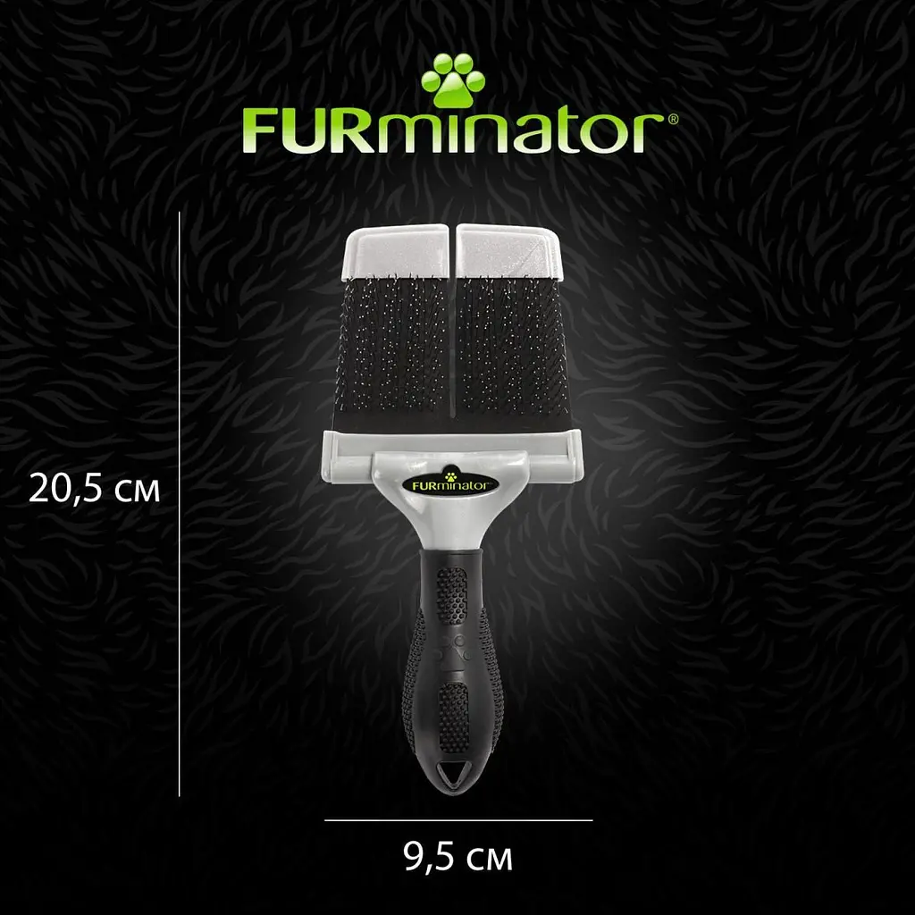 Щітка-пуходерка FURminator для котів і собак, м'яка, 20.5х9.5х1.5 см - фото 6