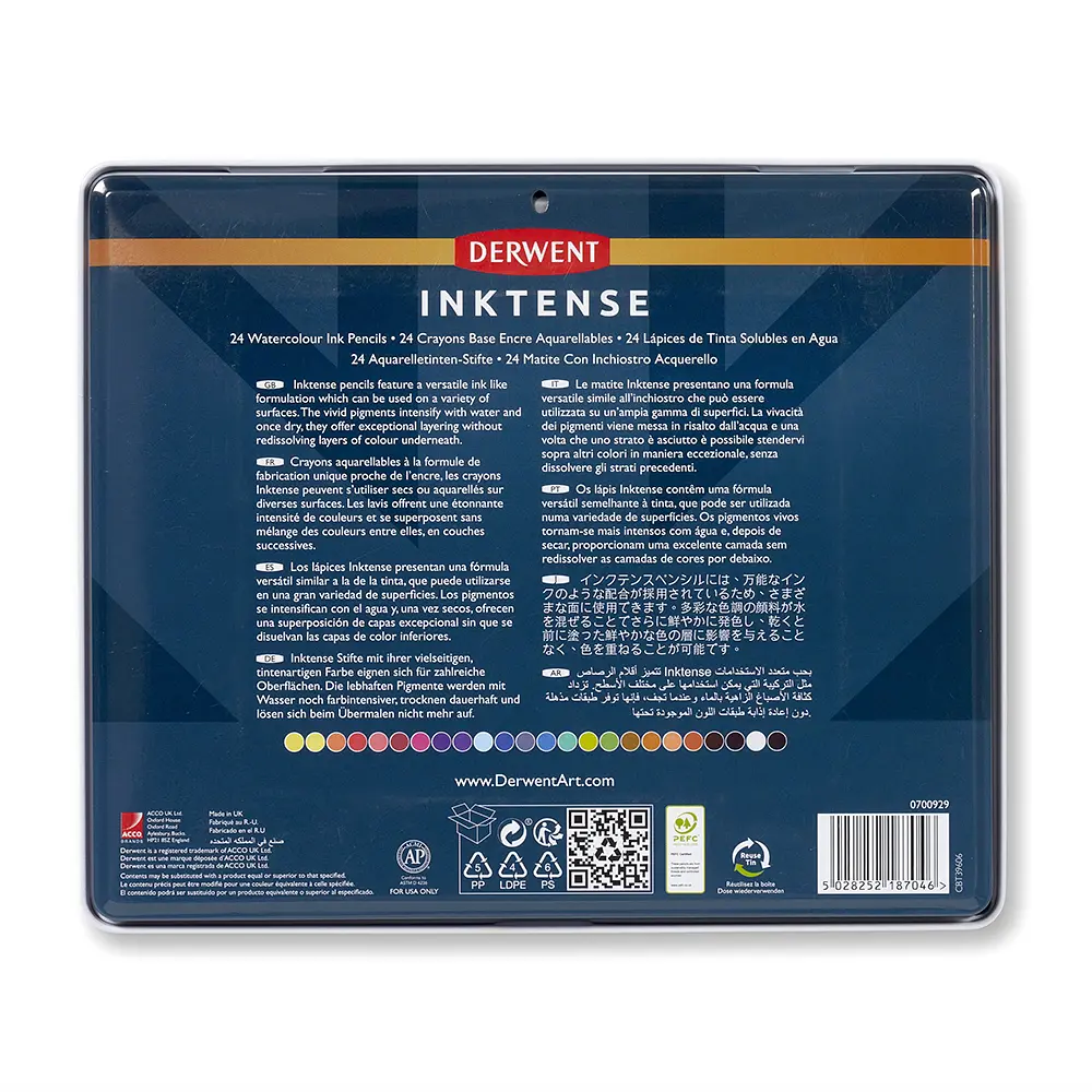 Чернильные карандаши Inktense 24цвета Derwent - фото 7