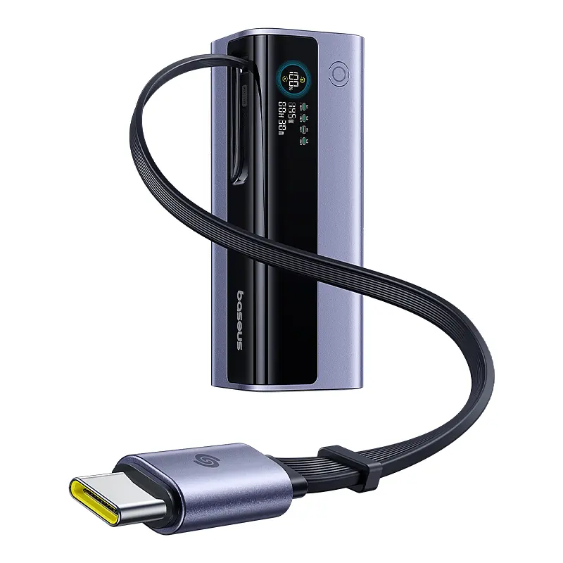 Зовнішній акумулятор Baseus EnerGeek GR11 Power Bank with Retractable Cable 20000mAh 145W Space Grey (E0027B01) - фото 3