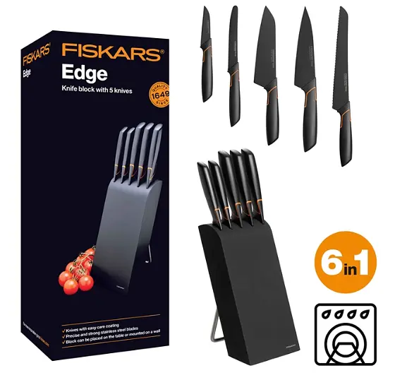 Набір 5 ножів в блоці Fiskars Edge (1003099) - фото 2