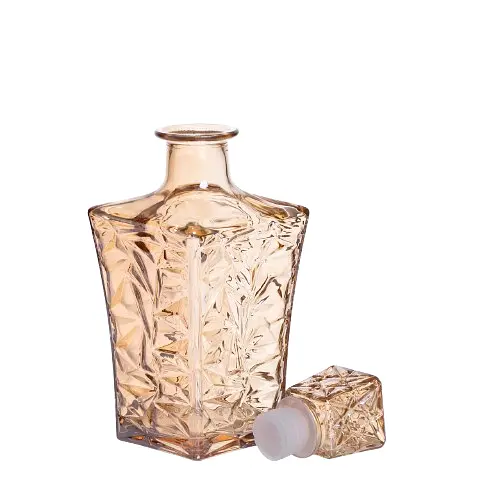 Набор для напитков графин и 6 стаканов для напитков из толстого стекла Коричневый Yiwu 64486-25 - фото 5