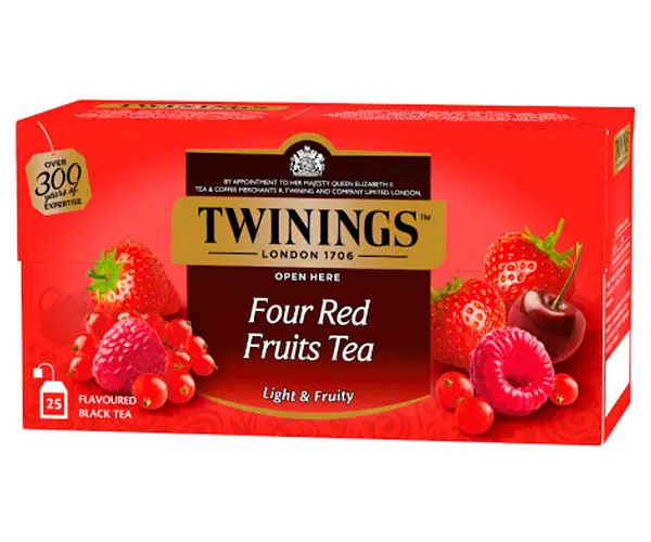 Чай Twinings чорний 4 червоні фрукти 25 пакетиків