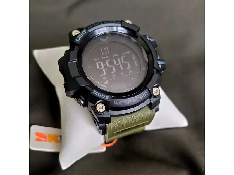 Чоловічий наручний годинник 1384 Black-Military Wrisband Skmei acs0030782 - фото 5