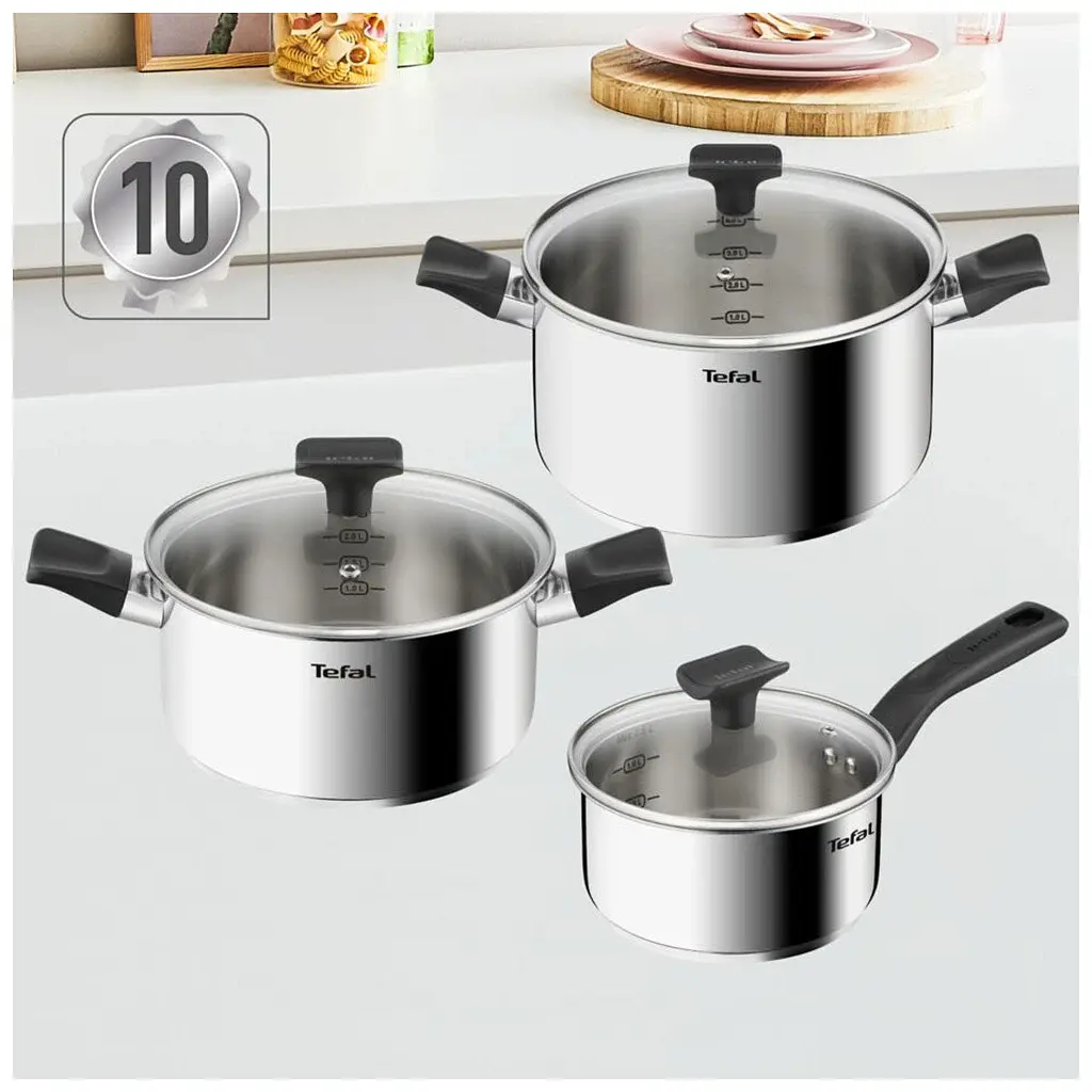 Набір посуду Tefal Delicious, 6предметів, нержавіюча сталь, бакеліт, скло (B925S655) - фото 8