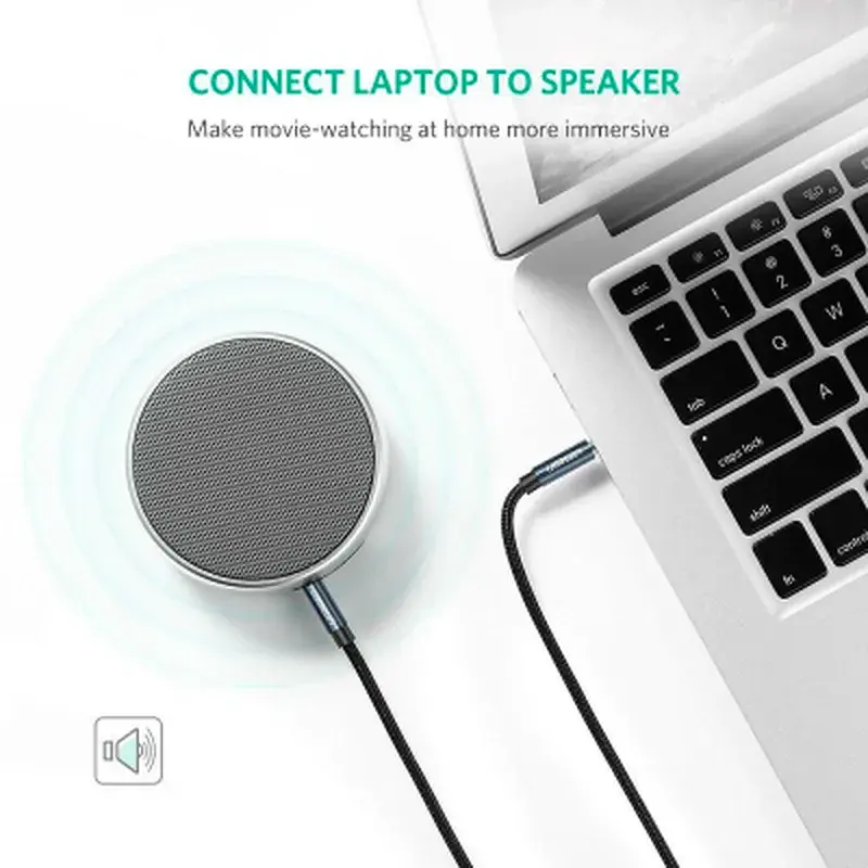 Кабель мультимедійний 3.5mm M to 3.5mm M 2.0m AV112 blue Ugreen (10687) - фото 3
