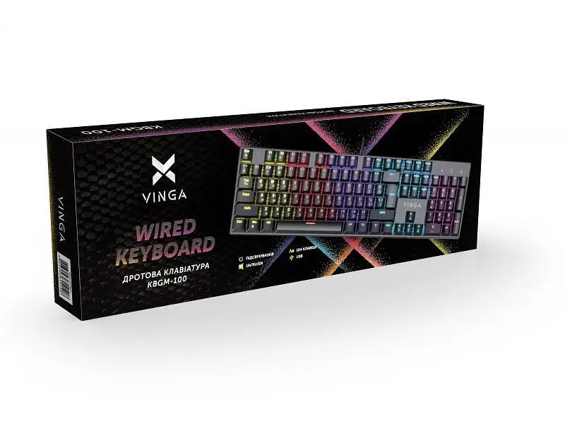 Клавіатура Vinga KBGM-100 Black - фото 6