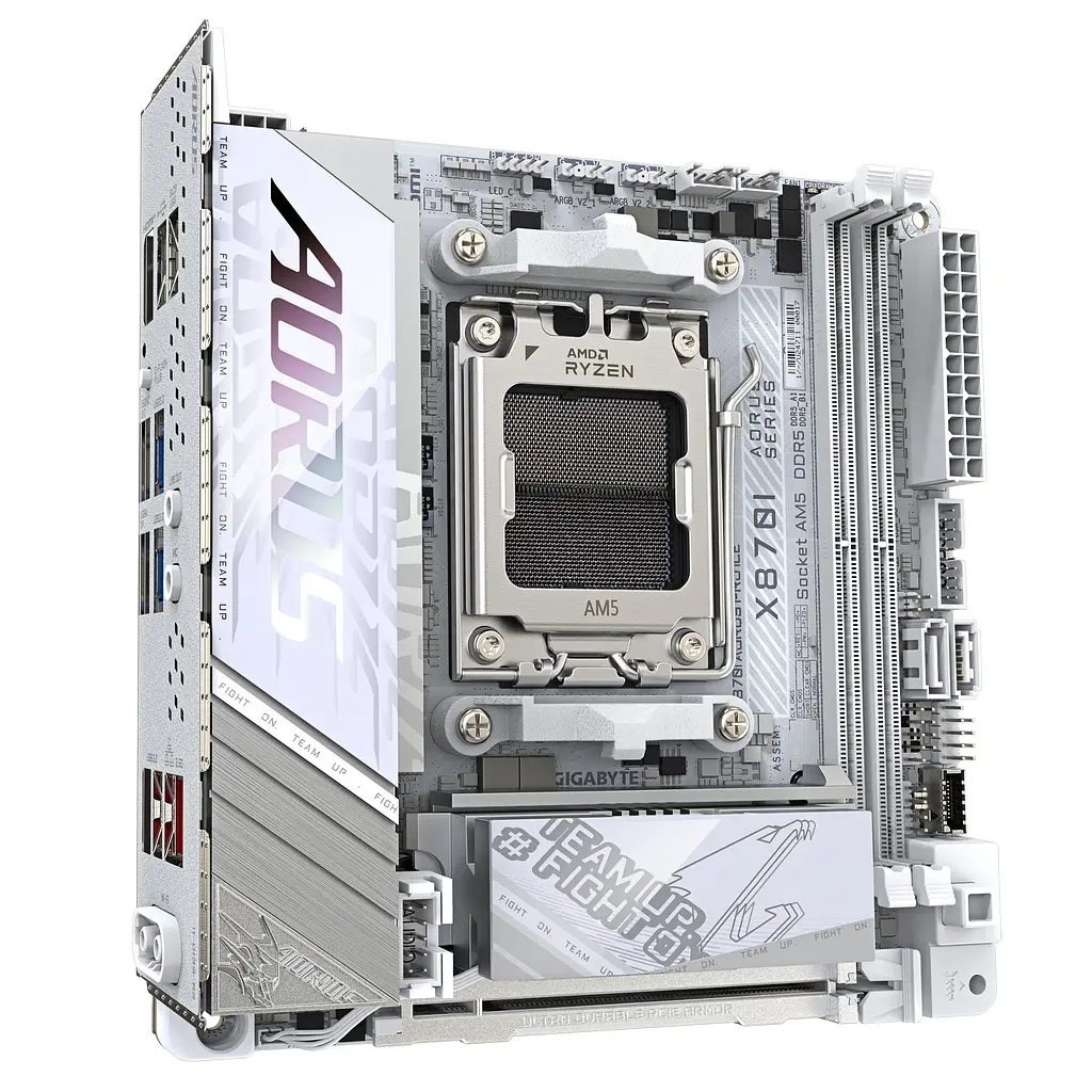 Материнская плата X870I AORUS PRO ICE sAM5 X870I AORUS PRO ICE 2xDDR5 M.2 Wi-Fi BT HDMI Typ Gigabyte teh0018952 - фото 3