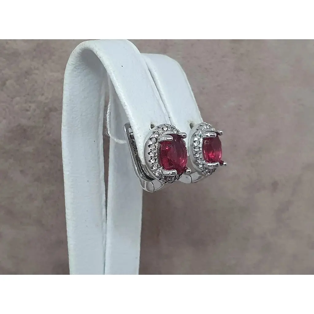 Срібні сережки TOP Silver з фіанітами. 9520114К - фото 3