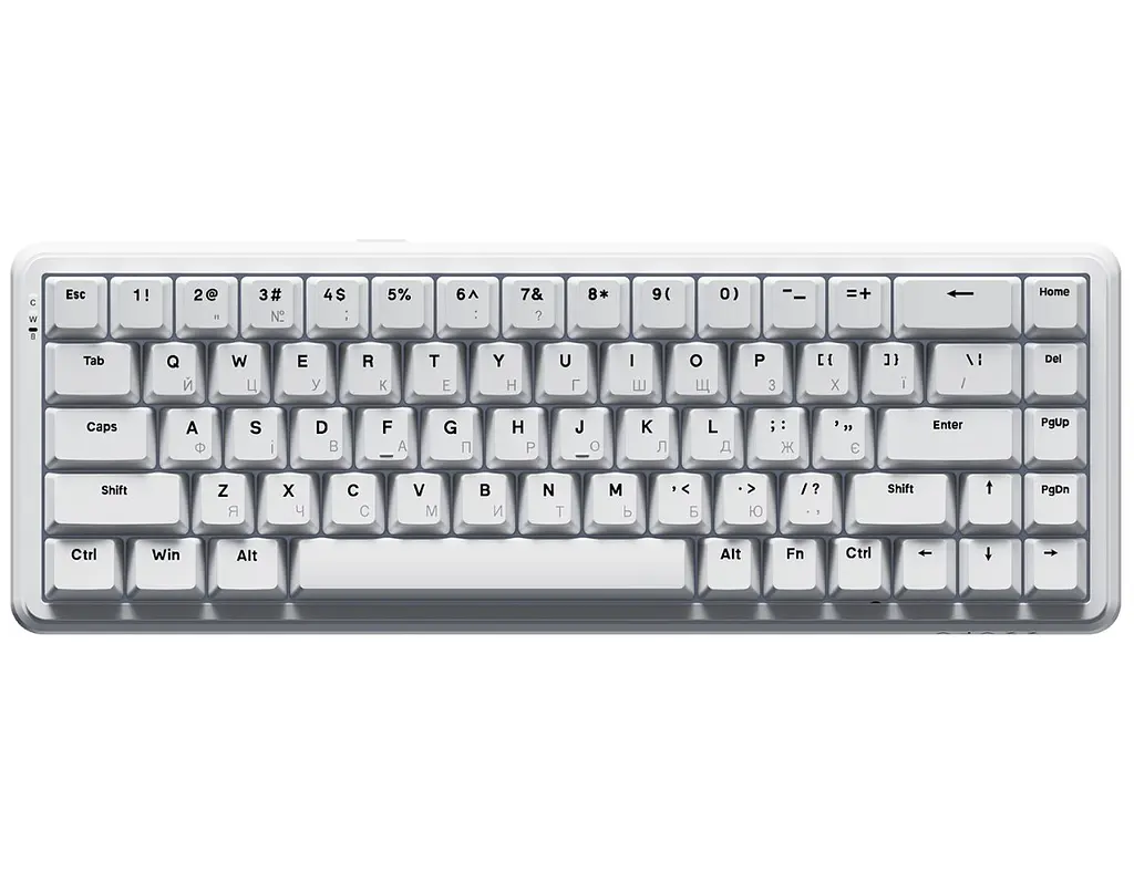 Клавіатура ігрова механічна Ajazz AK-680-MAX Magnetic Switch RGB USB White - фото 3