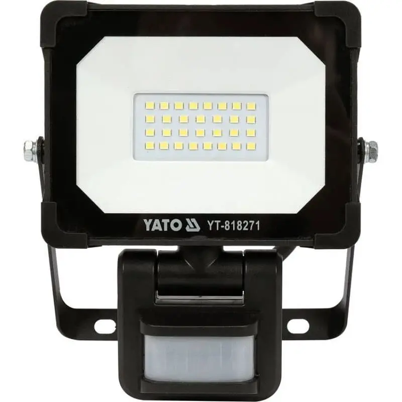 Прожектор Yato SMD LED датчик движения 20 Вт 230 В 1900 лм 30 диодов черный (YT-818271) - фото 2
