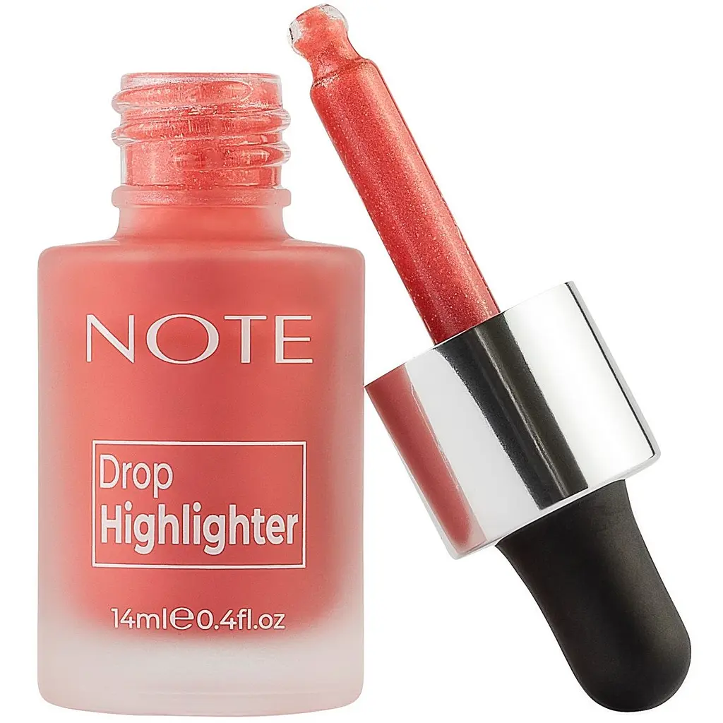 Хайлайтер Note Cosmetique Drop Highlighter №01 Pearl Rose жидкий 14 мл - фото 2