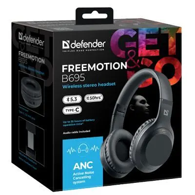 Наушники Defender FreeMotion B695 Bluetooth ANC Black (63695) - фото 2