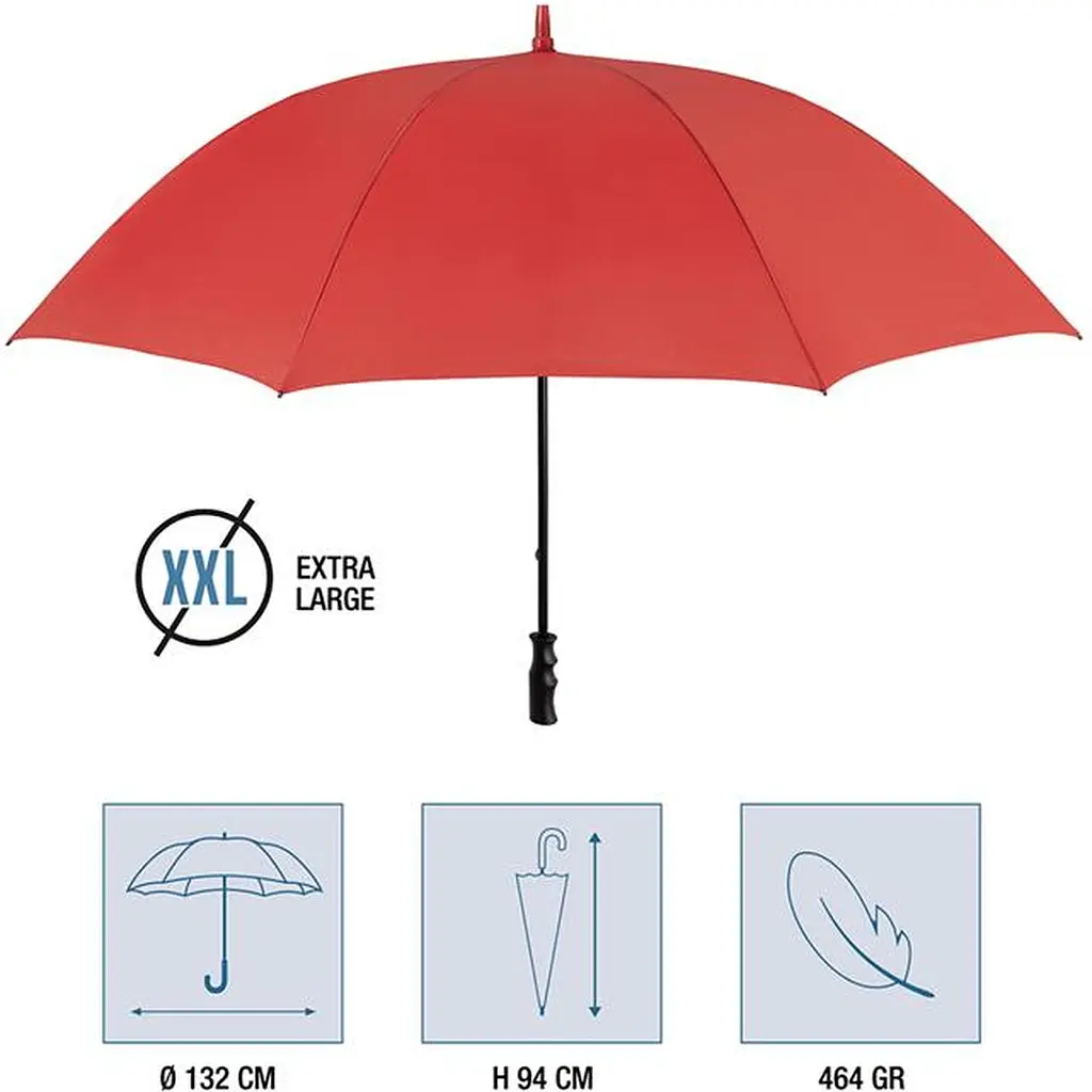 Зонтик-трость Perletti Golf XXL с системой антивитер красный (P96020-03) - фото 3