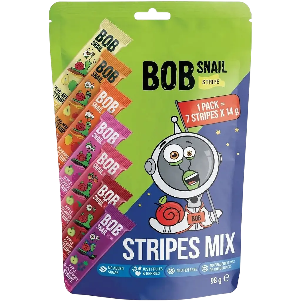 Натуральные конфеты Bob Snail Stripes Mix 196 г (2 шт. х 98 г) - фото 2