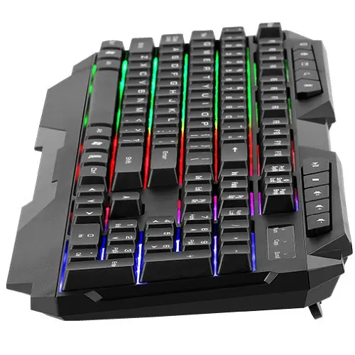Клавіатура гравця XTRIKE ME KB-306 UA 114 кл. райдужна LED підсвітка, USB, чорна - фото 4