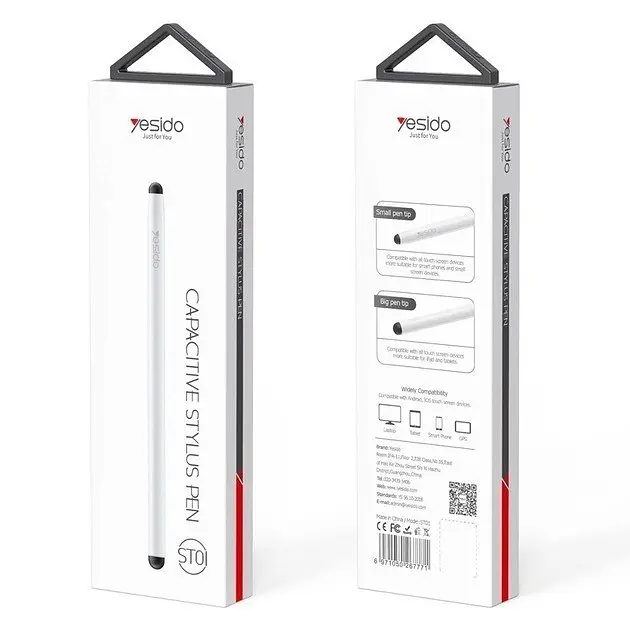Стилус ручка Yesido St-01 Capacitive Stylus pen тонкий кінчик білий - фото 5