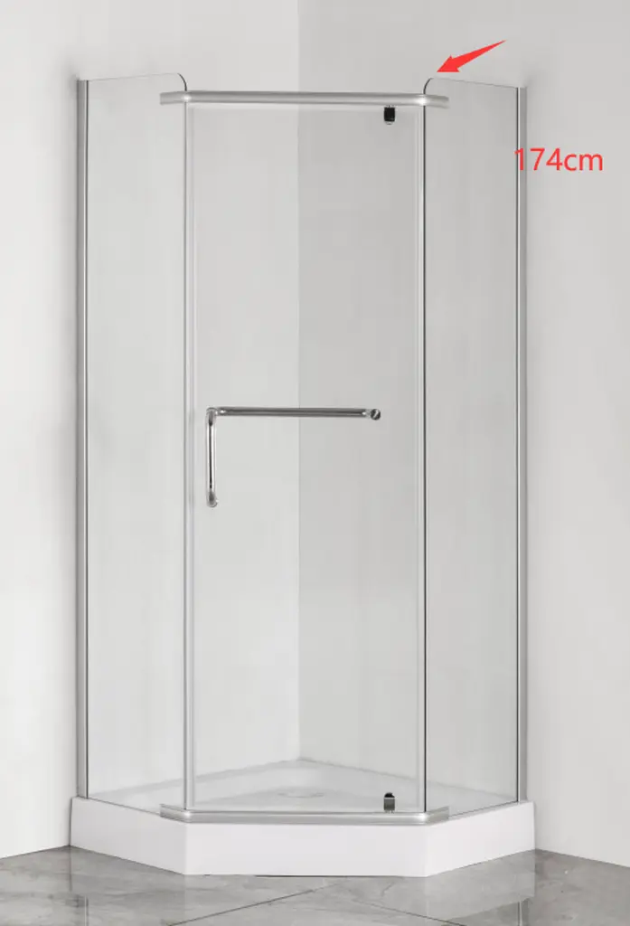 Душова кабіна з низьким піддоном Mixxus Lines SCT01-90x90x198-TR хром прозоре скло 6 мм MI6913, Універсальна, прозорий, хром - фото 5
