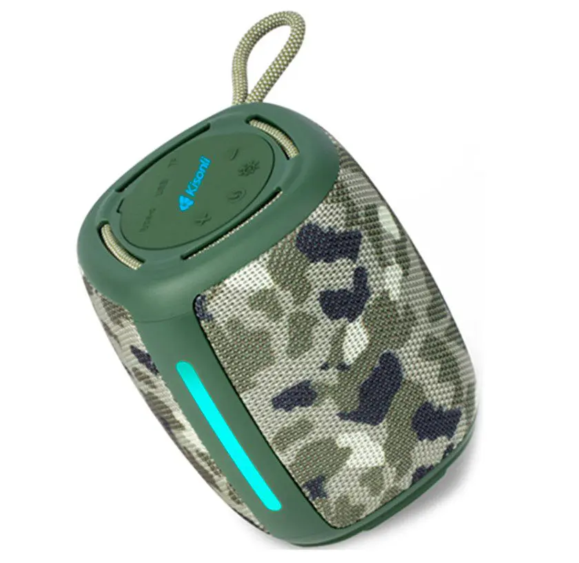Портативная колонка ретро Kisonli Q17 Bluetooth 1800mAh 8Вт Camouflage