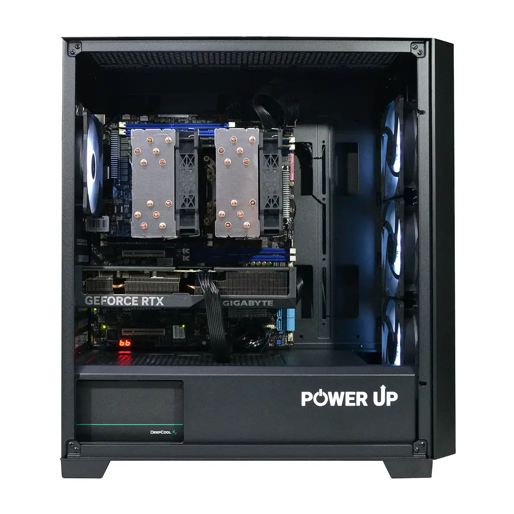 Двопроцесорна робоча станція Power Up #542 Xeon E5 2680 v4 x2/64 GB/SSD 1TB/GeForce RTX 5060Ti 8 Gb - фото 2