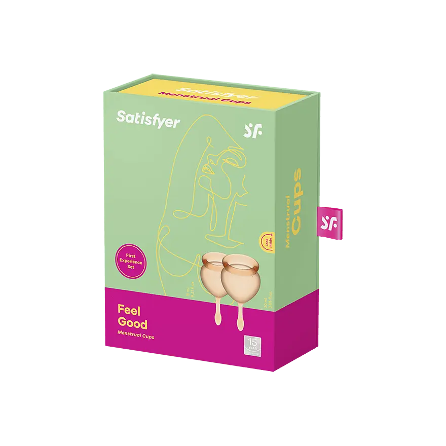 Satisfyer Feel Good-набір менструальних чаш, 15 мл і 20 мл (Помаранчевий) - фото 8