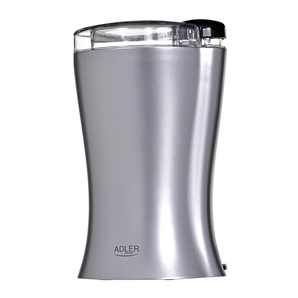 Кофемолка Adler AD 443 блокировка работы без крышки компактная нержавеющая сталь 70 г 150 Вт - фото 3