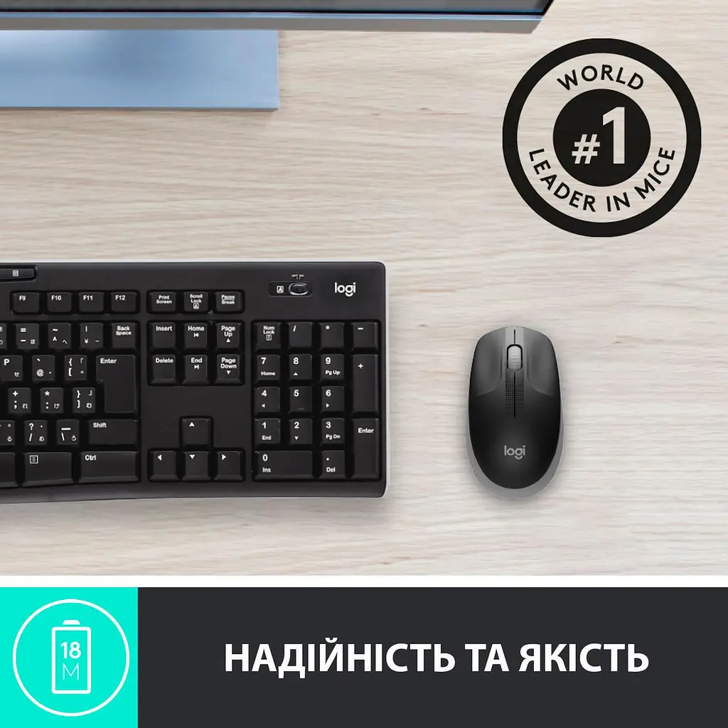 Беспроводная мышь Logitech M190 Wireless Mid Grey (910-005906) - фото 4