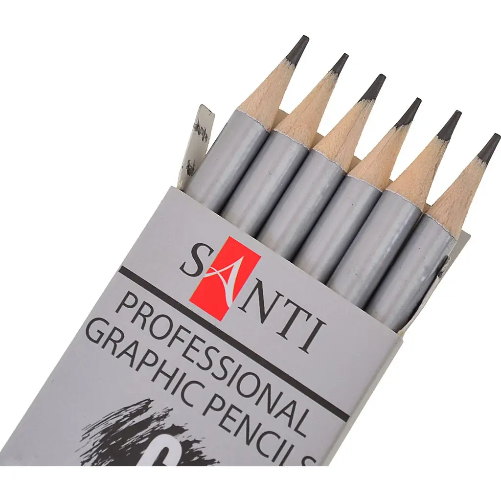 Набір чорнографітних олівців Santi Highly Pro 6 шт. (742382) - фото 3