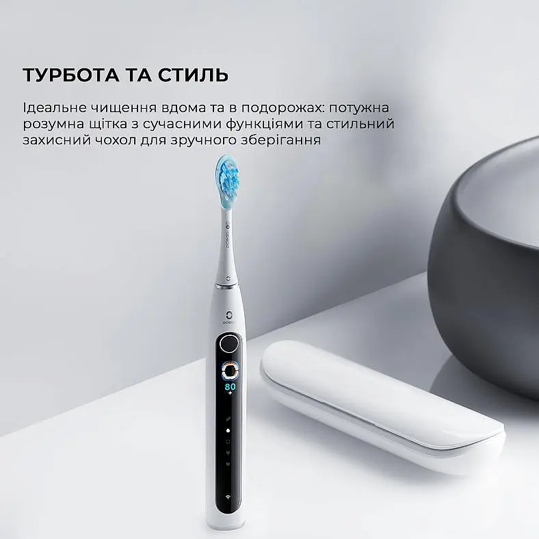 Электрическая зубная щетка Oclean X Pro 20 Set Electric Toothbrush White - фото 3